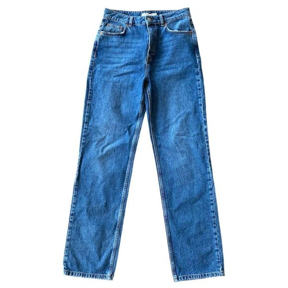 Na-kd Light Wash High Rise Straight Leg Jeans NWT Size 38EU 28US - Picture 1 of 5